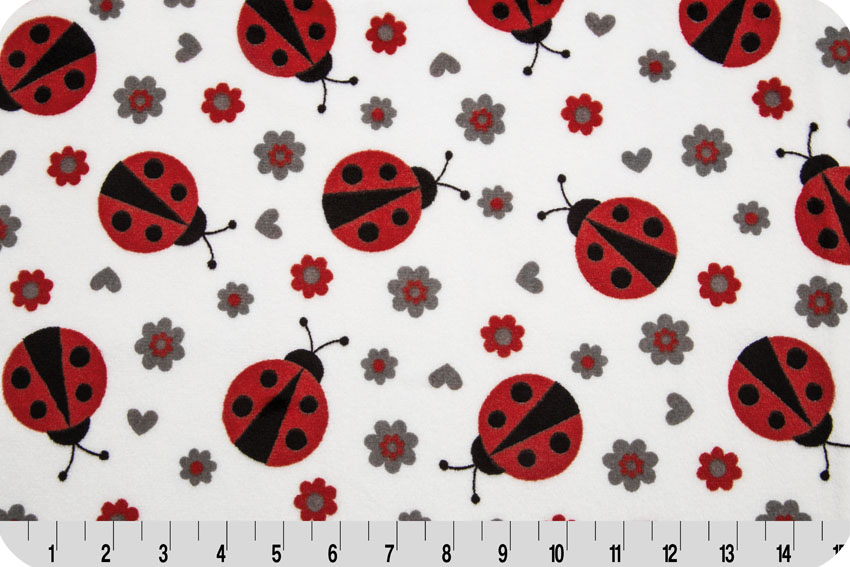Shannon Studio Minky Cuddle Ladybug-Scarlet - Click Image to Close